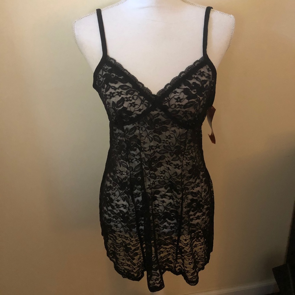 NWT Lace Sheer Babydoll Dress